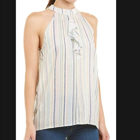 New BCBG Ruffle Halter Top - Picture 2 of 5